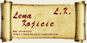 Lena Kojičić vizit kartica
